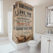 Love Quote voor Vriendin | Funny Quottes Gift Douchegordijn (In situ)