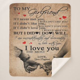 Love Quote voor Vriendin   Funny Quottes Gift Sherpa Deken