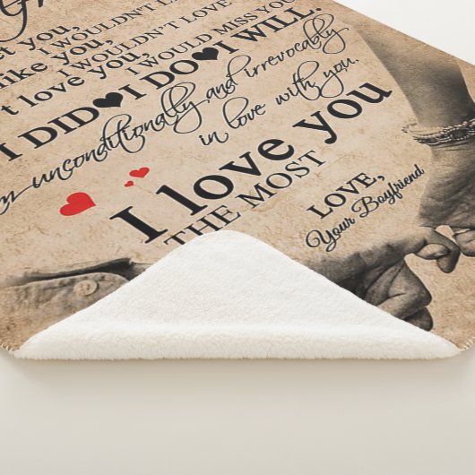 Love Quote voor Vriendin | Funny Quottes Gift Sherpa Deken (3/4)