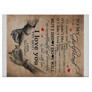 Love Quote voor Vriendin Funny Quottes Gift Snijplank