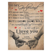 Love Quote voor Vriendin | Funny Quottes Gift Tafelkleed (Voorkant)