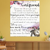 Love Quote voor Vriendin | Lovely Couple Cadeau Canvas Afdruk (Insitu (Woonkamer))