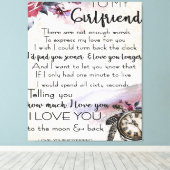 Love Quote voor Vriendin | Lovely Couple Cadeau Canvas Afdruk (Insitu (Houten vloer))