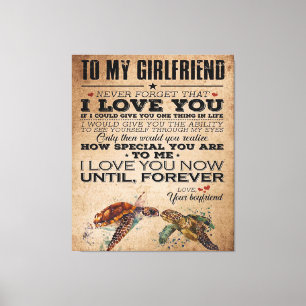Love Quote voor Vriendin   Lovely Couple Cadeau Canvas Afdruk