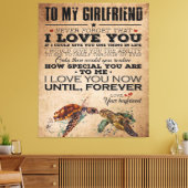 Love Quote voor Vriendin | Lovely Couple Cadeau Canvas Afdruk (Insitu (Woonkamer))