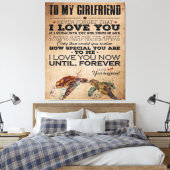 Love Quote voor Vriendin | Lovely Couple Cadeau Canvas Afdruk (Insitu (Slaapkamer))