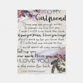 Love Quote voor Vriendin | Lovely Couple Cadeau Fleece Deken (Voorkant)