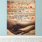 Love Quote voor Vriendin | Trendy Gift Canvas Afdruk (Insitu (Houten vloer))