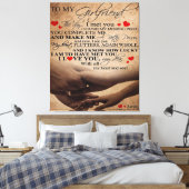 Love Quote voor Vriendin | Trendy Gift Canvas Afdruk (Insitu (Slaapkamer))