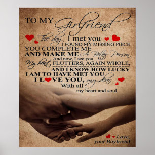Love Quote voor Vriendin   Trendy Gift Poster