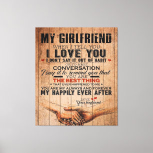 Love Quote voor Vriendin, Vriendin Birthday Gift Canvas Afdruk