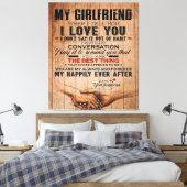 Love Quote voor Vriendin, Vriendin Birthday Gift Canvas Afdruk (Insitu (Slaapkamer))