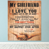 Love Quote voor Vriendin, Vriendin Birthday Gift Canvas Afdruk (Insitu (Houten vloer))