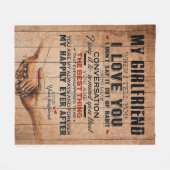 Love Quote voor Vriendin, Vriendin Birthday Gift Fleece Deken (Voorkant (Horizontaal))