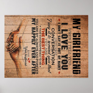 Love Quote voor Vriendin, Vriendin Birthday Gift Poster