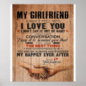 Love Quote voor Vriendin, Vriendin Birthday Gift Poster (Voorkant)