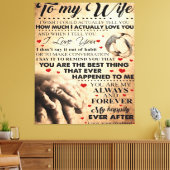 Love Quote voor Wife | Beste en perfecte cadeautje Canvas Afdruk (Insitu (Woonkamer))