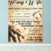 Love Quote voor Wife | Beste en perfecte cadeautje Canvas Afdruk (Insitu (Houten vloer))