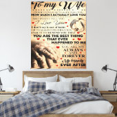 Love Quote voor Wife | Beste en perfecte cadeautje Canvas Afdruk (Insitu (Slaapkamer))