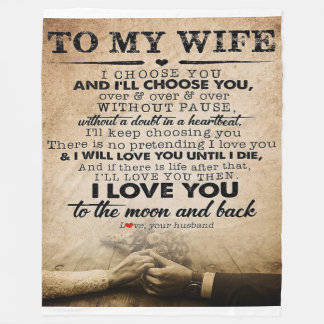 Love Quote voor Wife | Beste en perfecte cadeautje Fleece Deken