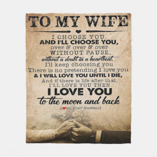 Love Quote voor Wife | Beste en perfecte cadeautje Fleece Deken