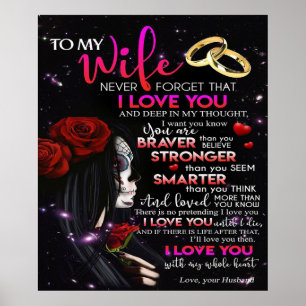 Love Quote voor Wife Beste en perfecte cadeautje Poster