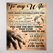 Love Quote voor Wife | Beste en perfecte cadeautje Poster (Voorkant)