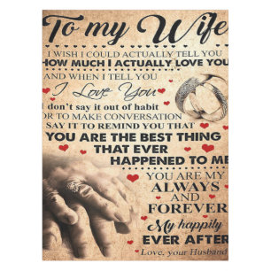 Love Quote voor Wife Beste en perfecte cadeautje Tafelkleed