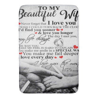 Love Quote voor Wife | Cadeaubonnen voor overeenko Badmat