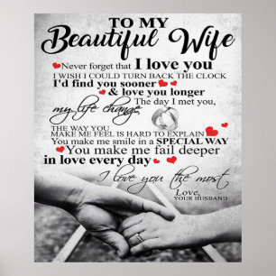 Love Quote voor Wife   Cadeaubonnen voor overeenko Poster