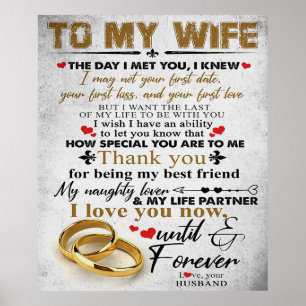 Love Quote voor Wife Cadeaubonnen voor overeenko Poster