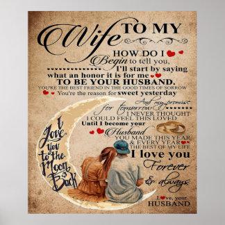 Love Quote voor Wife | Cute Family Gift Poster