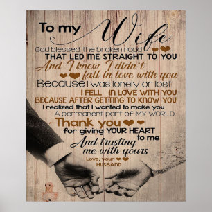 Love Quote voor Wife   Cute Family Gift Poster