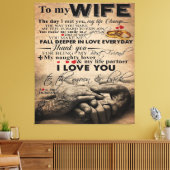 Love Quote voor Wife | Losief Cadeau voor de vrouw Canvas Afdruk (Insitu (Woonkamer))