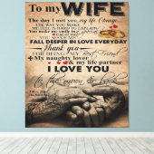 Love Quote voor Wife | Losief Cadeau voor de vrouw Canvas Afdruk (Insitu (Houten vloer))