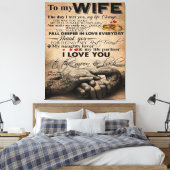 Love Quote voor Wife | Losief Cadeau voor de vrouw Canvas Afdruk (Insitu (Slaapkamer))