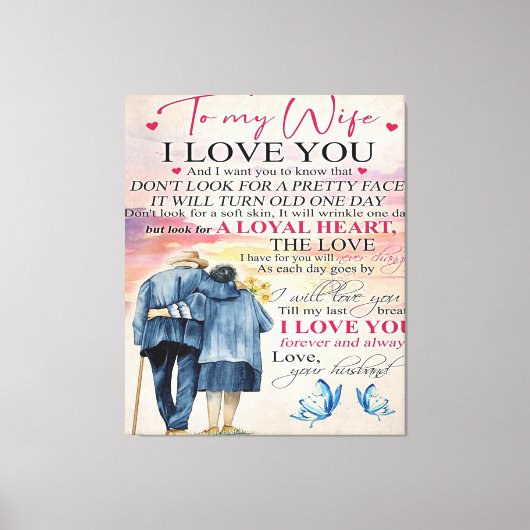 Love Quote voor Wife | Lovely Gift Canvas Afdruk (Voorkant)