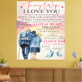Love Quote voor Wife | Lovely Gift Canvas Afdruk (Insitu (Woonkamer))