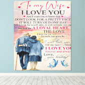 Love Quote voor Wife | Lovely Gift Canvas Afdruk (Insitu (Houten vloer))