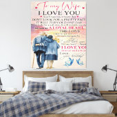 Love Quote voor Wife | Lovely Gift Canvas Afdruk (Insitu (Slaapkamer))