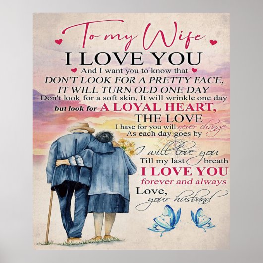 Love Quote voor Wife | Lovely Gift Poster (Voorkant)