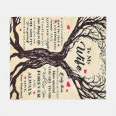 Love Quote voor Wife | Retro Ànd  Gift Fleece Deken (Voorkant (Horizontaal))