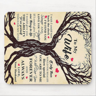 Love Quote voor Wife | Retro Ànd Gift Muismat