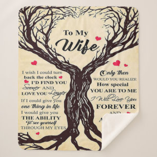 Love Quote voor Wife   Retro Ànd  Gift Sherpa Deken