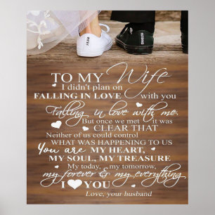 Love Quote voor Wife   Trendy Cadeau voor vrouw Poster