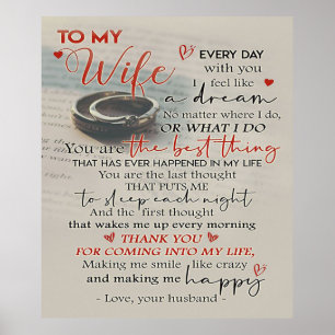 Love Quote voor Wife   Trendy Cadeau voor vrouw Poster