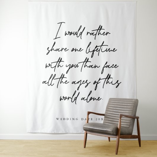 Love Quote Weddenschap Foto Achtergrond Wandkleed (In situ)