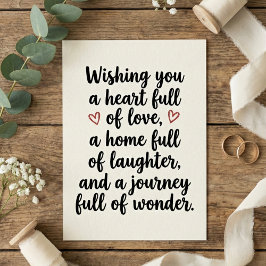 Love Quote Wedding Engagement Party Kaart