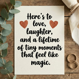 Love Quote Wedding Engagement Party Kaart