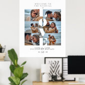 Love Quote White Collage Welcome Wedding 6 Photos Poster (Thuiskantoor)